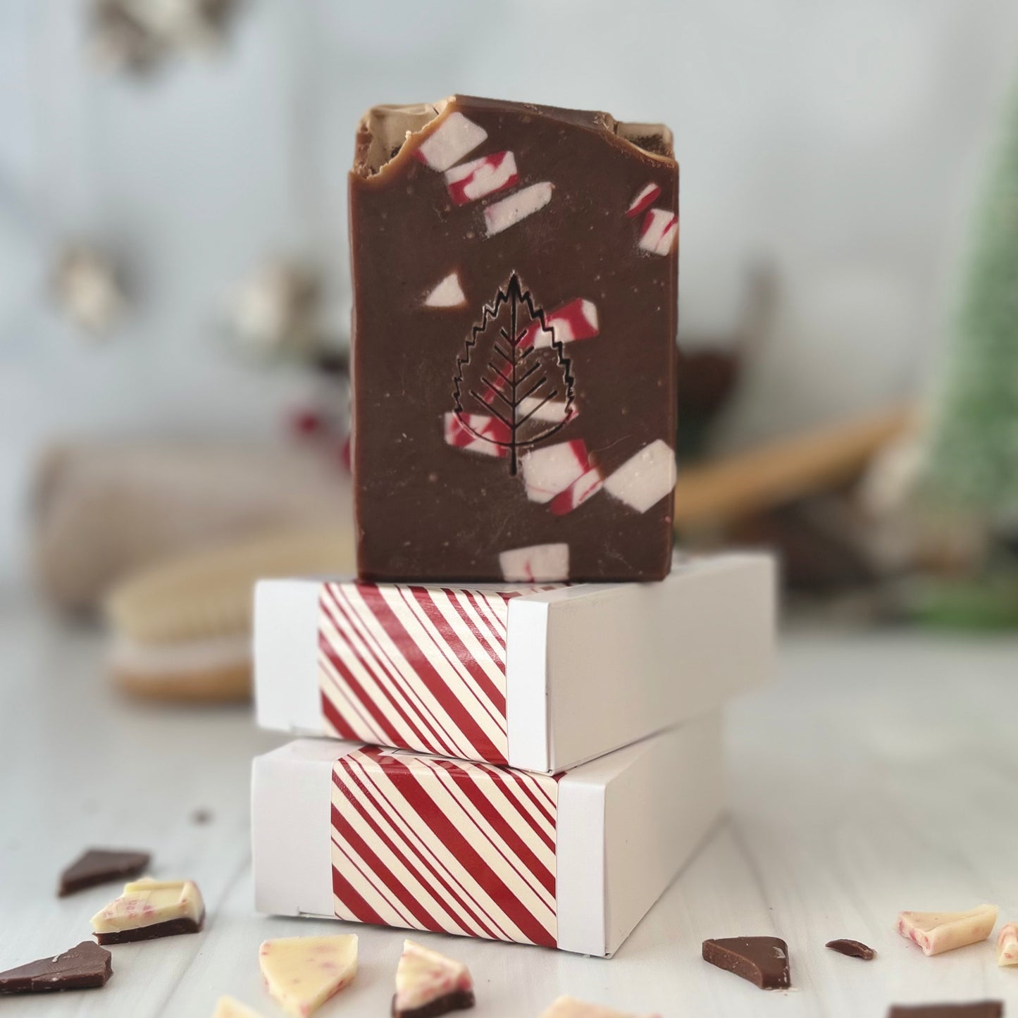 Peppermint Bark Holiday Bar Soap
