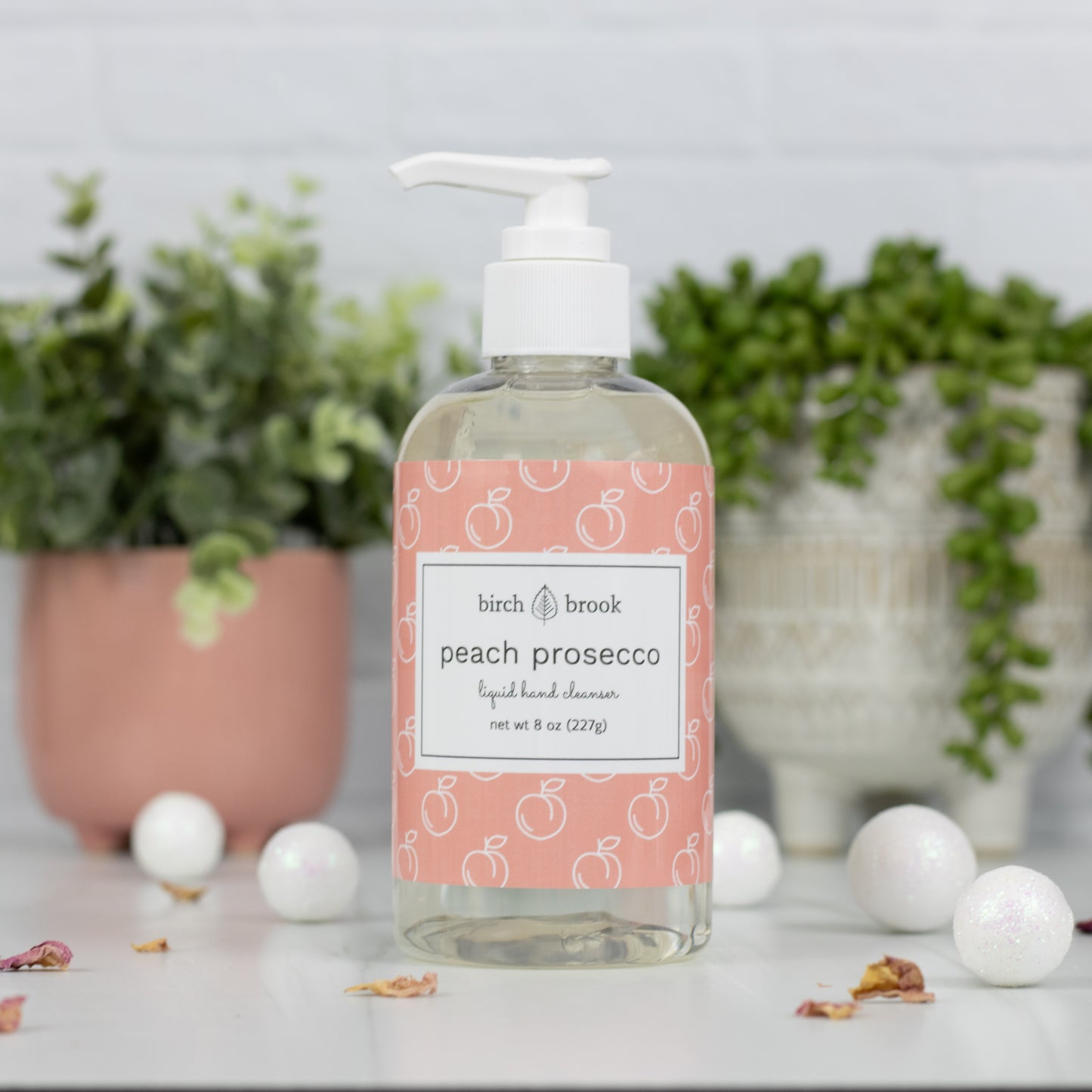 peach prosecco liquid hand cleanser 8 oz